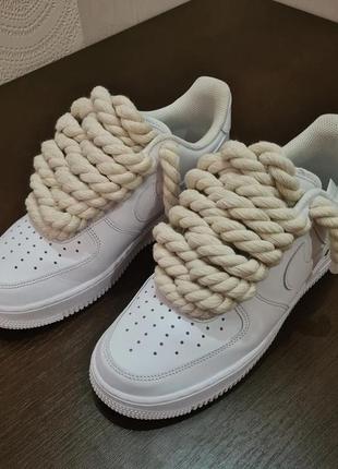 Nike air force 1 rope laces custom4 фото