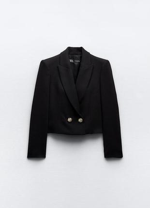 Короткий піджак із запахом zara