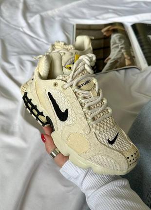 Трендовые кроссовки nike stussy air zoom spiridon caged fossil6 фото