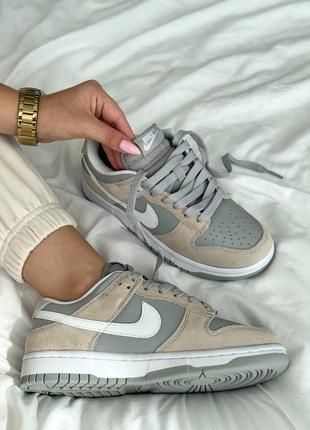 Замшевые кроссовки nike dunk wolf grey7 фото