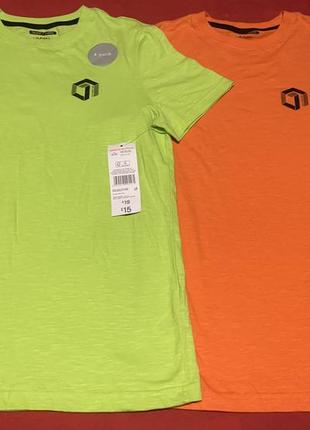 Качественные яркие хлопковые футболки f&f р.10-11 лет 2шт