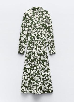 Плаття-сорочка з квітковим принтом5 фото