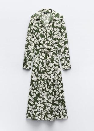 Плаття-сорочка з квітковим принтом4 фото