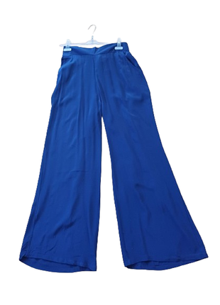 Штани синього кольору з тонкої тканини marina v paris, франція1 фото