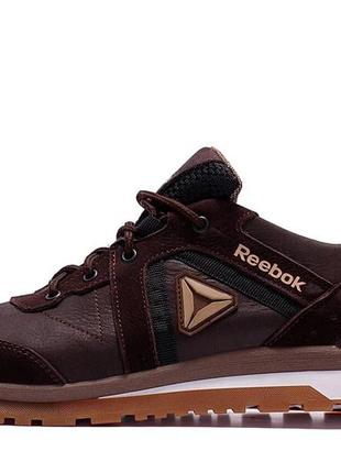 Чоловічі шкіряні кросівки reebok sprint tr brown