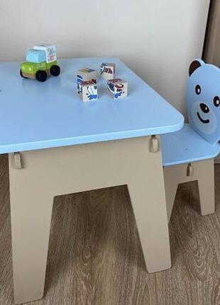 Стол с ящиком и стульчик детский. для игры, учебы, рисования2 фото