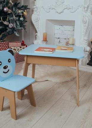 Стол с ящиком и стульчик детский. для игры, учебы, рисования9 фото