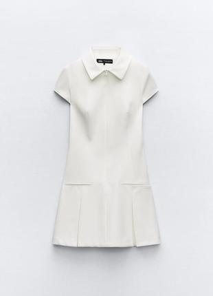 Платье рубашка белое zara new3 фото