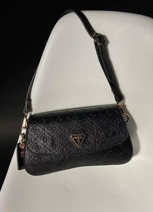 Сумка guess cordelia flap shoulder bag black3 фото