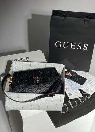 Сумка guess cordelia flap shoulder bag black6 фото