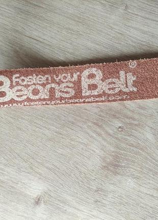 Шикарный  мужской кожаный ремень beans belt ,  размер 90.6 фото