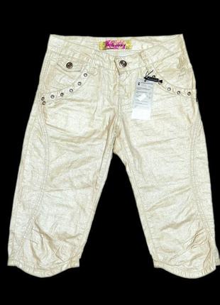 Брендовые бриджи с карманами rock angel exclusive made in europe коттон этикетка