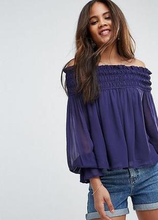 Стильная фиолетовая блузка