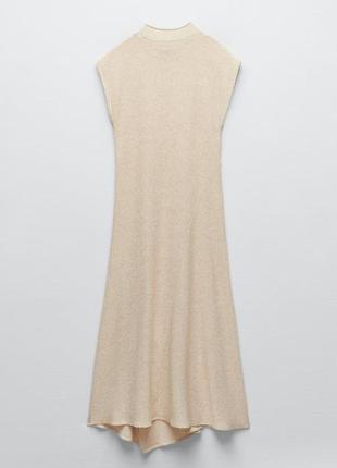 Сукня асиметричного крою з золотим відблиском zara m6 фото