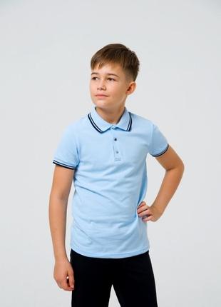 Школьная футболка-поло для мальчика смил smil 122-140р. поло сміл3 фото