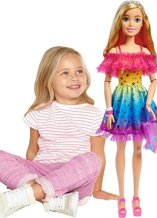 Ростова barbie rainbow dress в веселковій сукні, блондинка 71 см blond hair код/артикул 75 953