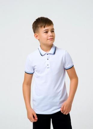 Школьная футболка-поло для мальчика смил smil 122-140р. поло сміл4 фото