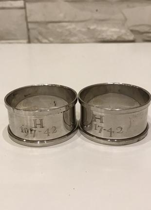 Серебряные кольца для салфеток 1936 год англия 925 sterling