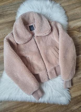 Шуба шубка шерпа тедді primark zara pull&bear (xs/s)2 фото