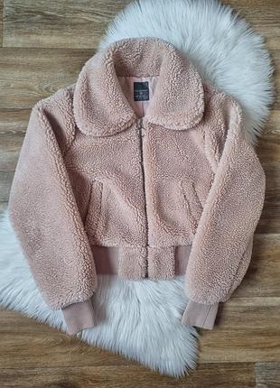 Шуба шубка тедди шерпа primark zara pull&bear (xs/s)