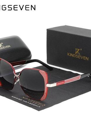 Жіночі поляризаційні сонцезахисні окуляри kingseven n7011 red код/артикул 184