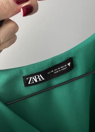 Коротке плаття зелене zara4 фото