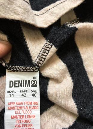 Хлопковая туника платье с кружевом по спинке с рюшей по низу denim co6 фото