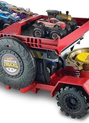 Трек хот вілс пересувний трамплін hot wheels monster trucks down hill race & go playset gfr15 mattel оригінал код/артикул 75 7448 фото