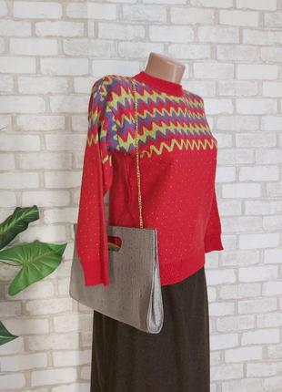 Новый качественный теплый свитер на 50 % шерсть в ромбах, размер хс-с3 фото
