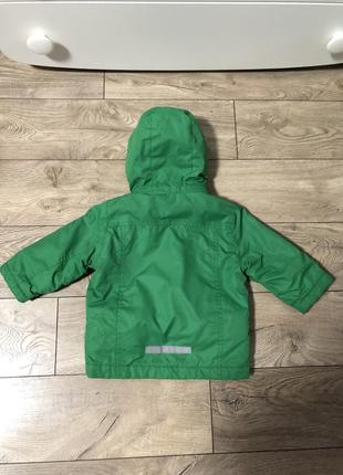 Impidimpi зеленая курточка с капюшоном 1-1,5  года3 фото
