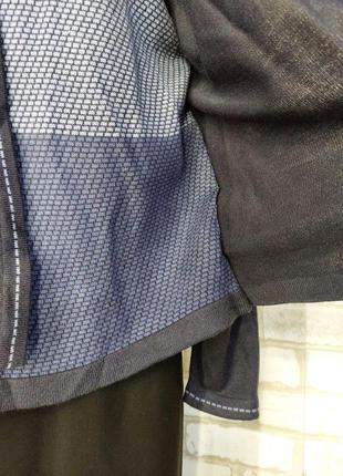 Стильная нарядная кофта/свитер с кофтой обманкой в темно синем цвете, размер хл-2хл8 фото