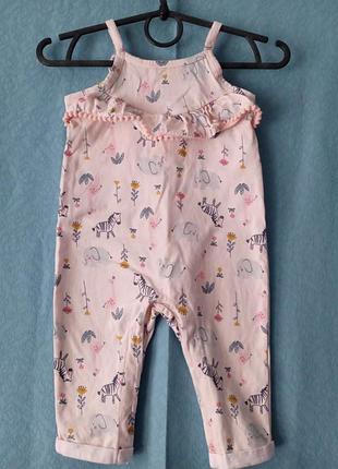 Ромпер песочник трикотажный matalan 6-9m/74