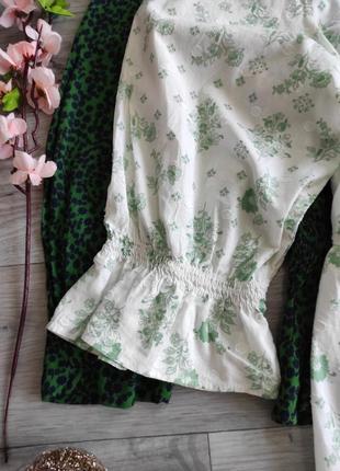 Шикарная натуральная блуза летний коттон нарядная стильная6 фото