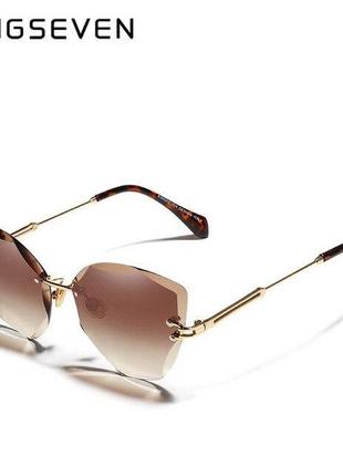 Женские градиентные солнцезащитные очки kingseven n801 brown gradient код/артикул 184