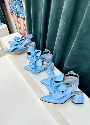 Эксклюзивные туфли из итальянской кожи женские на каблуке6 фото