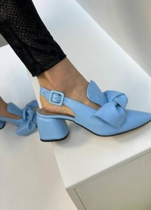 Екслюзивні туфлі з італійської шкіри жіночі на підборах