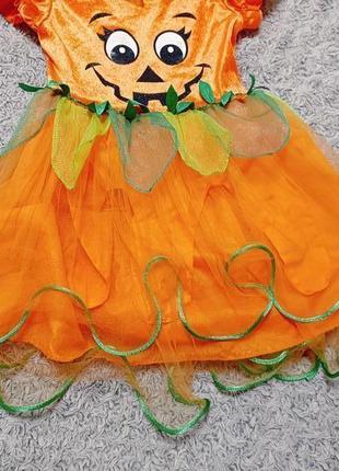 Карнавальное платье тыква, тыковка , дыня , персик, абрикос , овощ, фрукт 3-4 года2 фото