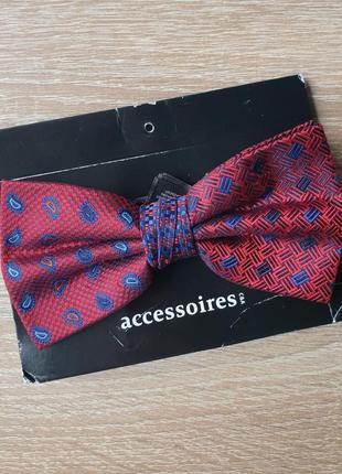 C&amp;a - бабочка галстук мужской - premium красный пейсли1 фото