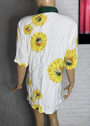 Винтажная блуза блузка в принт сонахи винтаж вискоза de-zingener, xl2 фото