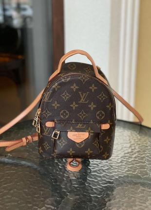 Рюкзак жіночий louis vuitton palm springs mini brown/camel9 фото