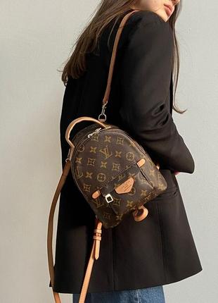 Рюкзак жіночий louis vuitton palm springs mini brown/camel8 фото