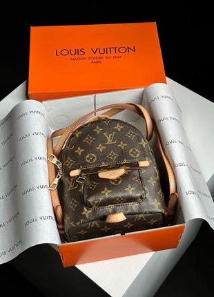 Рюкзак жіночий louis vuitton palm springs mini brown/camel3 фото