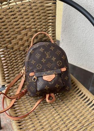 Рюкзак жіночий louis vuitton palm springs mini brown/camel6 фото