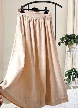 Спідниця натуральна літня з кишенями gap5 фото
