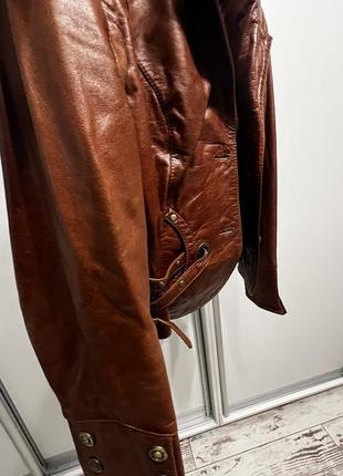 Куртка кожаная натуральная косуха короткая3 фото