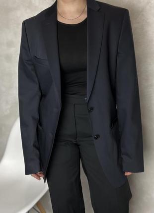 Классический пиджак с мужского плеча zara man оверсайз шерстяной шерсть2 фото