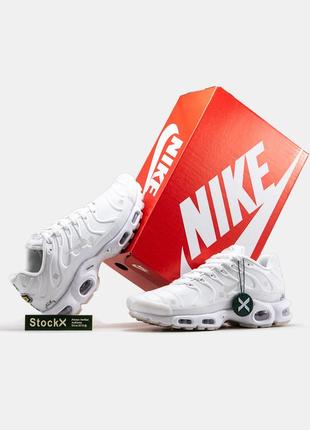 Чоловічі кросівки nike air max tn plus white найк білого кольору