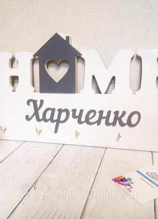 Ключница home с вашей фамилией кодартикул 168 клч-023