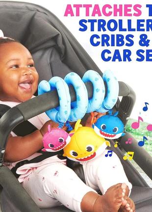 Wowwee baby shark official -музична іграшка для малюків в колясці, колисці код/артикул 75 9715 фото