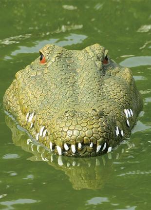 Катер крокодил, р/к плаваюча голова крокодила, іграшка з імітацією голови крокодила flytec v002 2,4g6 фото